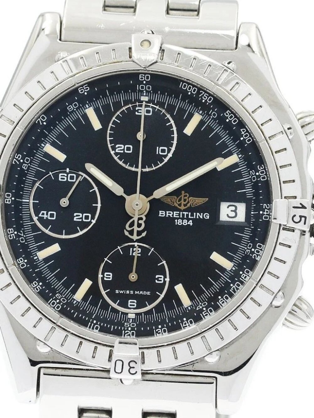 BREITLING Chronomat A13048 Date Chronograph black Dial Automatic Men's_